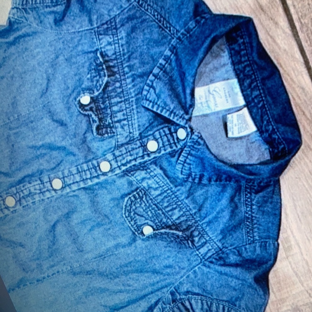 Denim dreams come to adorable romper kids overall